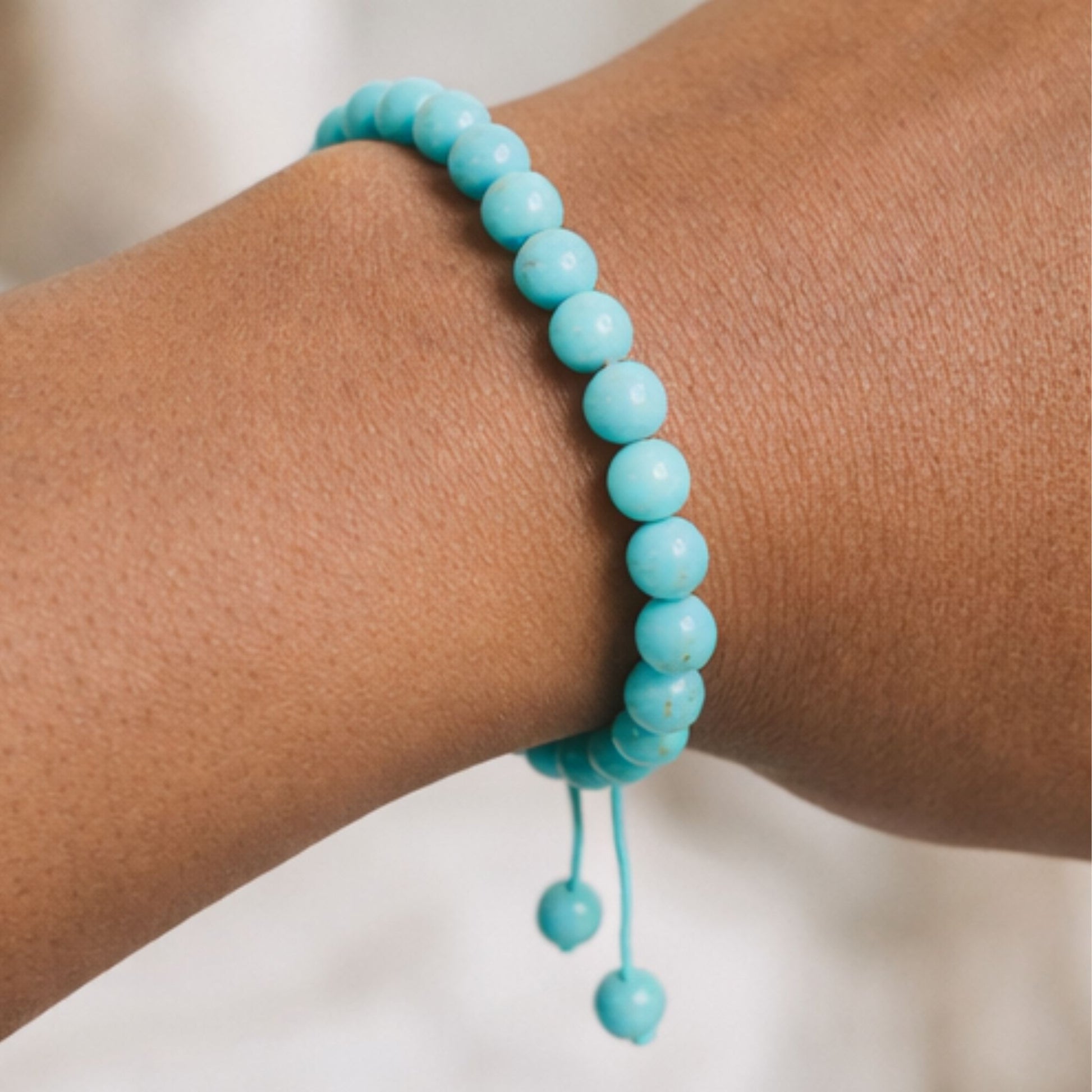 Blue Lotus Beaded Bracelet